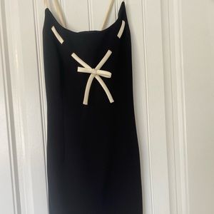 Maggy London black and white spaghetti strap dress